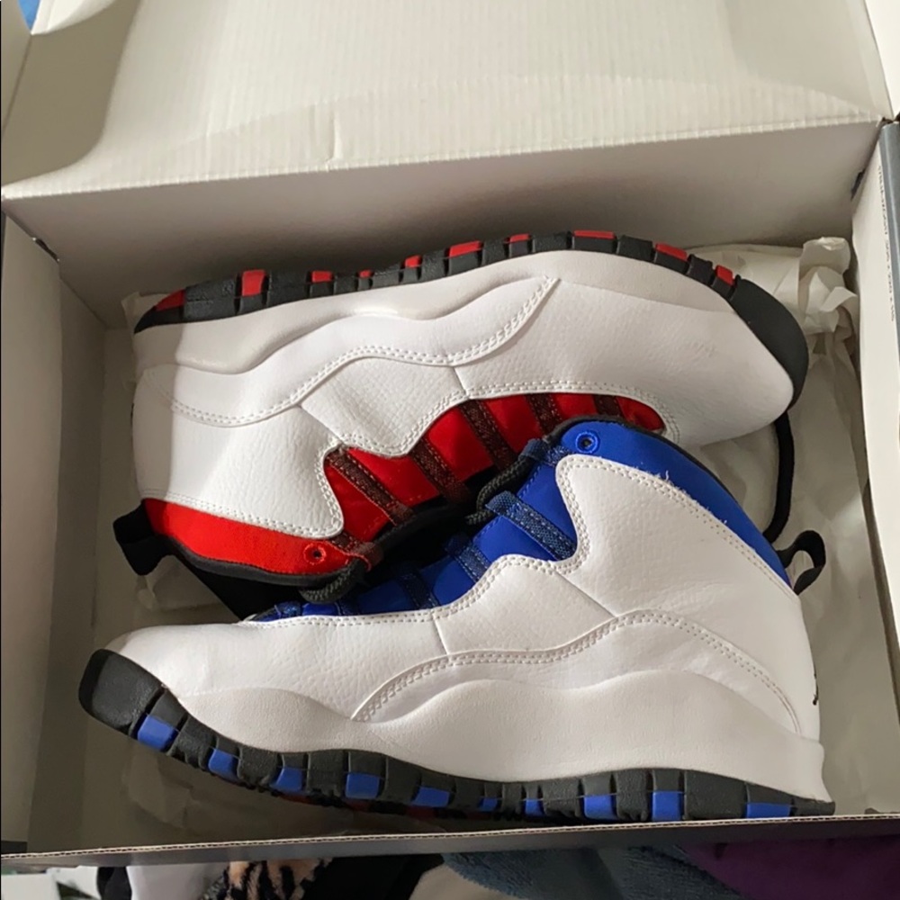 JORDAN 10 white & varsity red